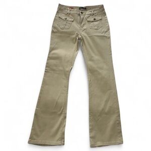 Hot Kiss Women's Beige Size 9 Low Rise Flare Cotton Spandex Pants